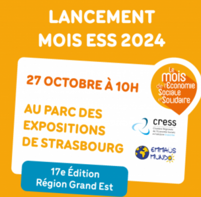 Lancement du mois ESS en Grand Est 27/10/2024 Strasbourg